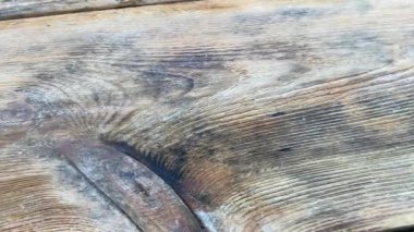 Kapatın. Terk edilmiş bir binada hasarlı bir zemin, eski kirli ahşap döşeme, delikli ahşap parke döşeme.