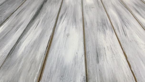 Tekstur Gamle Træ Lurvet Planker Med Revner Pletter Abstrakt Baggrund – Stock-video