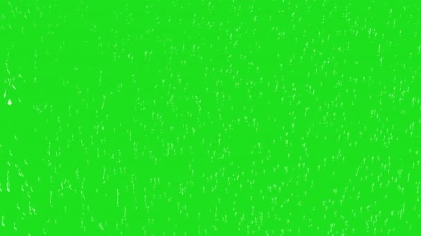Een Close Realistische Regen Waterdruppels Met Chroma Key Green Screen — Stockvideo