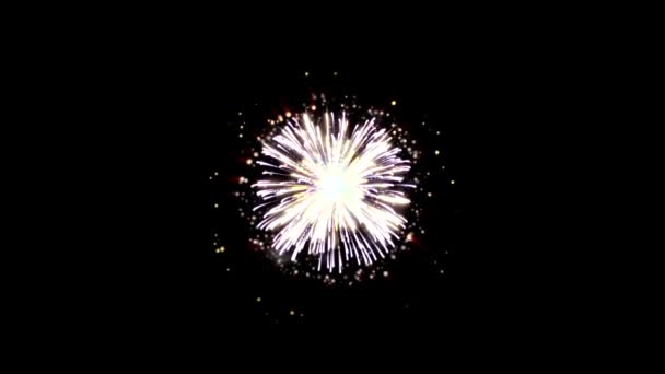 Colorful Fireworks Overlays Merry Christmas Happy New Year Perayaan — Stok Video