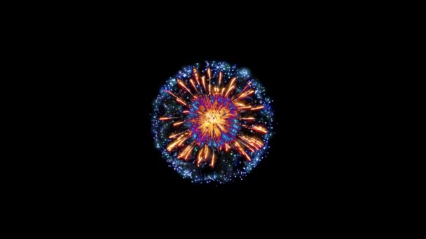 Sovrapposizione Fuochi Artificio Colorati Senza Cuciture Festive Sfondo Fuochi Artificio — Video Stock