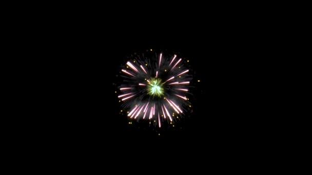 Senza Cuciture Festive Sfondo Fuochi Artificio Reale — Video Stock