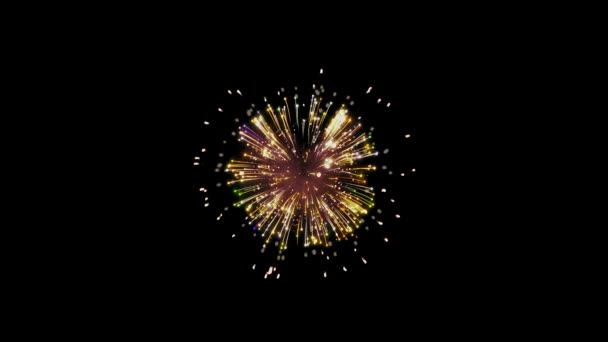 Abstract Blur Real Shining Colorful Fireworks Bokeh Lights Night Sky — Stock Video