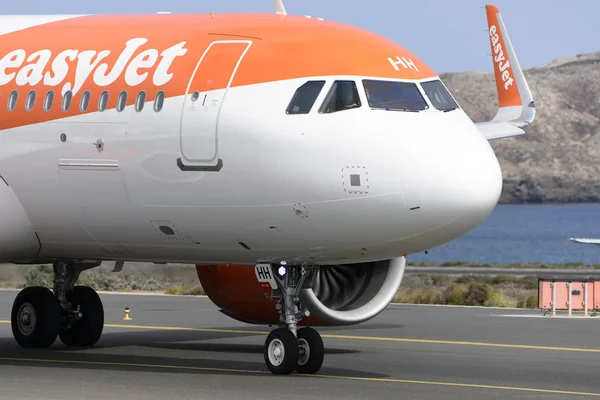 Las Palmas Listopadu Airbus A320 251N Easyjet Tím Pojezdové Zahájíte — Stock fotografie