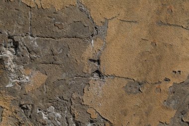 Eski tuğla duvar ve sıva doku. Kopya alanı.