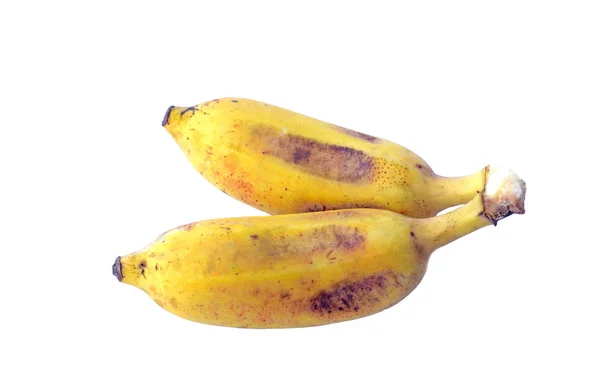 Rijpe Gecultiveerde Banaan Witte Achtergrond — Stockfoto