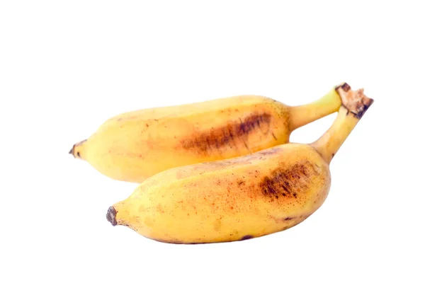 Rijpe Gecultiveerde Banaan Witte Achtergrond — Stockfoto