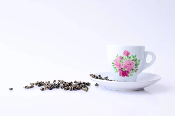Çin Oolong Çay Döküldü — Stok fotoğraf