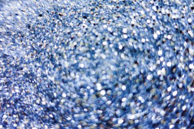 Mavi ve gümüş noel balolarının soyut arkaplanı