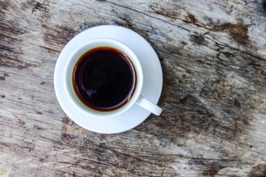 Taze sıcak kahve. Yakın çekim.