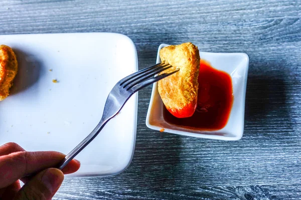 Uma Foto Culinária Pão — Fotografia de Stock