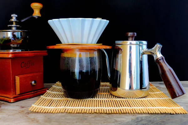 Fresh Hot Coffee Close — Stock Photo, Image
