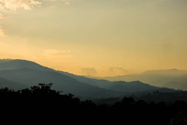 sunrise over mountains with sky on background