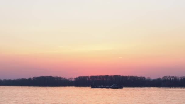 Hermoso Atardecer Gran Río — Vídeo de stock