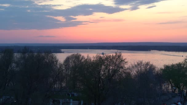 Beautiful Sunset Big River — Stock Video