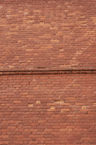 Κόκκινο τούβλο τοίχο υφή grunge φόντο με vignetted γωνίες, — Φωτογραφία Αρχείου