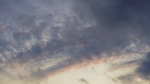 Blauwe Hemel Heeft Een Mooie Witte Bewolkte Massa Met Kopieer — Stockvideo