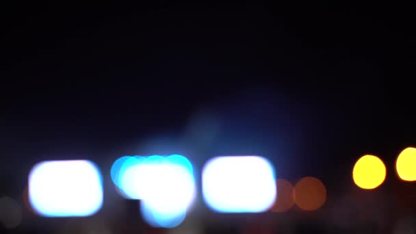 Traffico Bokeh Offuscata Sulla Strada Notte Una Grande Città Belle — Video Stock