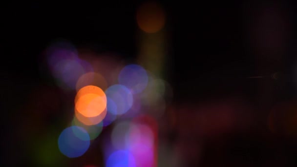 Traffico Bokeh Offuscata Sulla Strada Notte Una Grande Città Belle — Video Stock