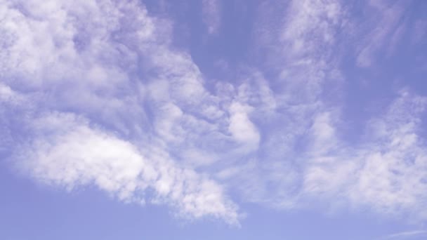 Bela Noite Céu Azul Pôr Sol Com Nuvens Luz Brilhantes — Vídeo de Stock