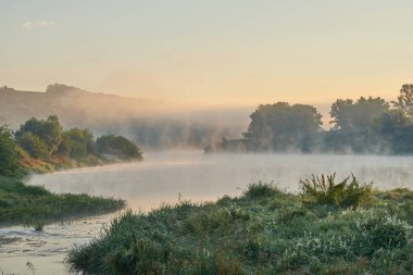 Yaz zamanı. Güneşin doğuşu sisli ve düşünceli bir sis bulutuyla. Ormanın ve nehrin güzel manzarası sabahın erken saatlerinde sisle kaplıydı..