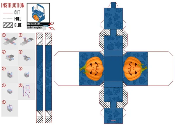 Dar Pole Szablonu Dla Halloween Dyni Zła — Wektor stockowy