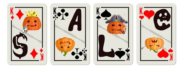 Playing Cards Inscription Discounts Stock Vector Image — Stock Vector