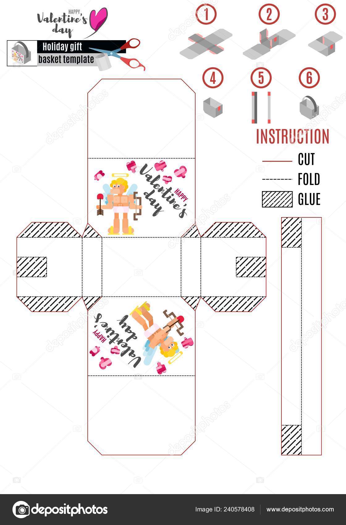 This is an image of Printable Box Template with regard to packaging It is an image of Printable Box Template with regard to packaging