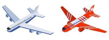 parlak yolcu baskısı için izometrik uçak seçimi