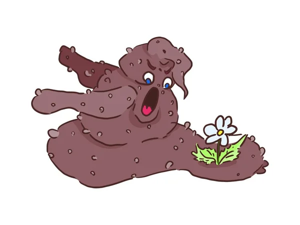 Yeni çizim doodle döllemek için yetiştirilen çiçekler — Stok Vektör