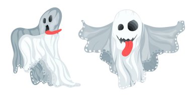 bir cadılar bayramı tatilinde eğlenen iki kötü ruhlar