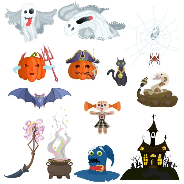 Auswahl von Tieren Monster Halloween-Elemente — Stockfoto