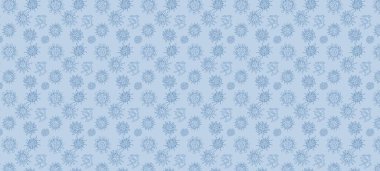 karalama virüslü mavi arkaplan çizim çizimi. resim resimleme