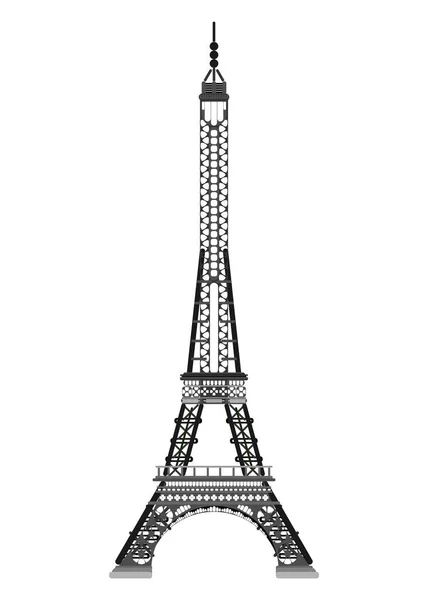 Torre Eiffel Paris Dibujo Simple Ilustración Stock Estilo Plano — Foto de Stock