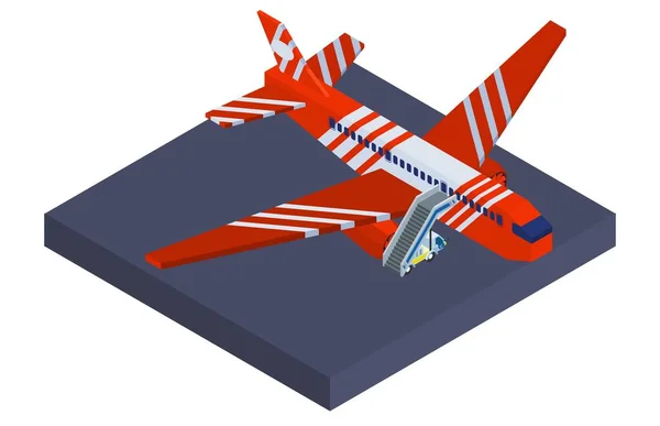 Pista Despegue Isométrica Del Avión Nueva Ilustración Del Stock Imágenes — Foto de Stock