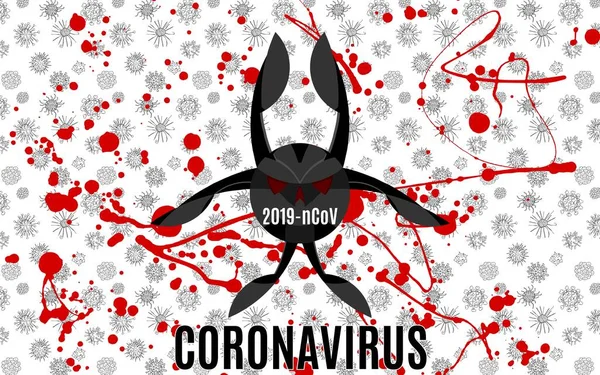 China virus poster on white background. picture illustration