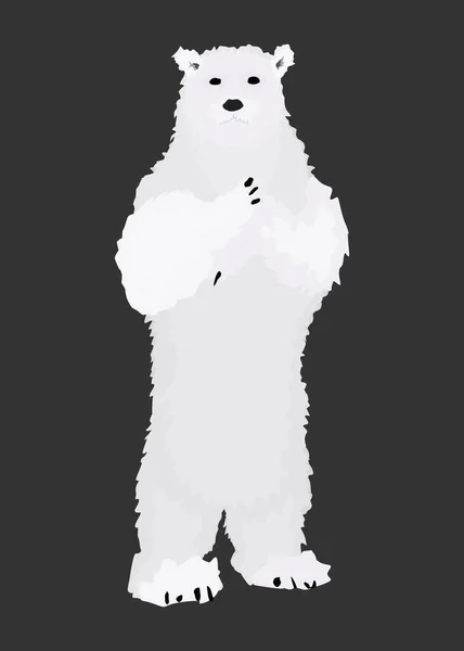 Niedźwiedź Polarny Stoi Tylnych Nogach Dzikie Zwierzę Zdjęcie — Zdjęcie stockowe