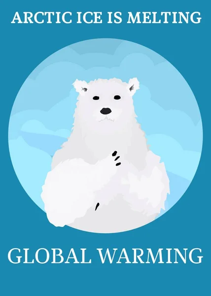 Riscaldamento Globale Ghiaccio Sta Sciogliendo Nell Artico Gli Animali Soffrono — Foto Stock