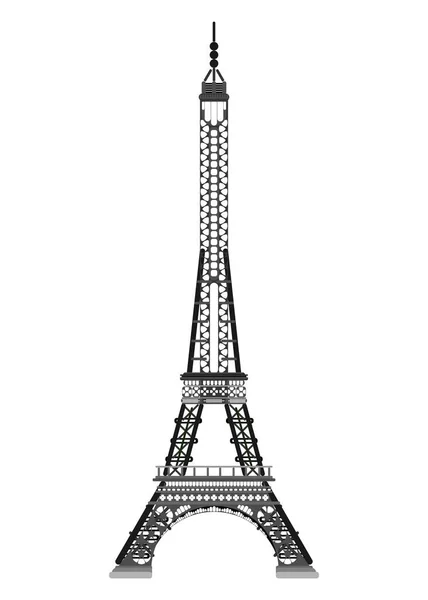 Torre Eiffel Paris Dibujo Simple Ilustración Stock Estilo Plano —  Fotos de Stock