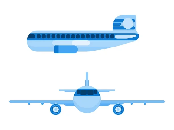 国际航空公司的客机 平坦的风格 平面样式矢量 — 图库矢量图片