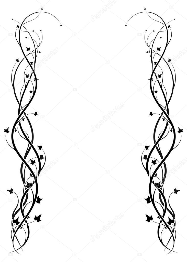 template with ivy frame for presentation. vector illustration stock