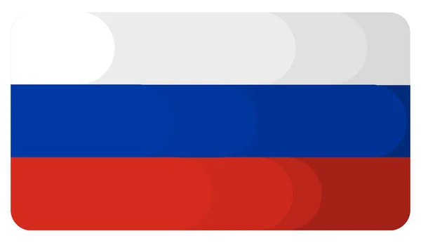 Bandiera Semplice Della Federazione Russa Fondo Piatto Stile Stock — Vettoriale Stock