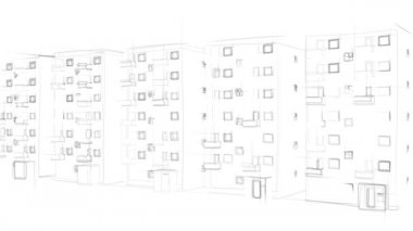 Birbirine yakın apartmanevlerinin kaba krokisi