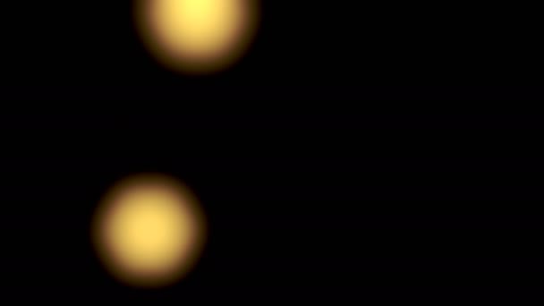 Uçan Bulanık Işıklar Siyah Arka Plan Ile Kesintisiz Döngü Bokeh — Stok video