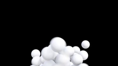 Soyut hareket beyaz topları Modern arka plan, siyah izole