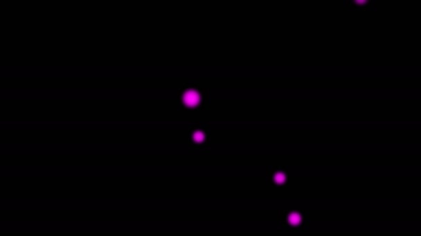 时尚背景与群模糊的粉红色灯光和球 在黑色 — 图库视频影像