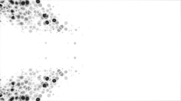 Fluxo Energia Abstrato Partículas Brilhantes Movimento Fluente Sobre Fundo Branco — Vídeo de Stock