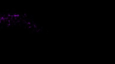 Siyah arka plan üzerinde akan hareket te parlayan parçacıkların soyut enerji akışı