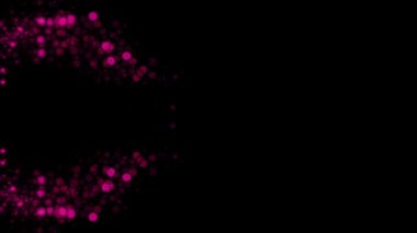 Siyah arka plan üzerinde akan hareket te parlayan parçacıkların soyut enerji akışı