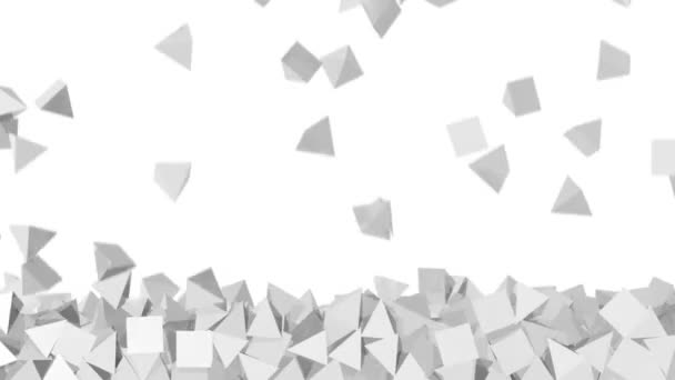 Pyramides empilées fond tombant petites pyramides blanches 